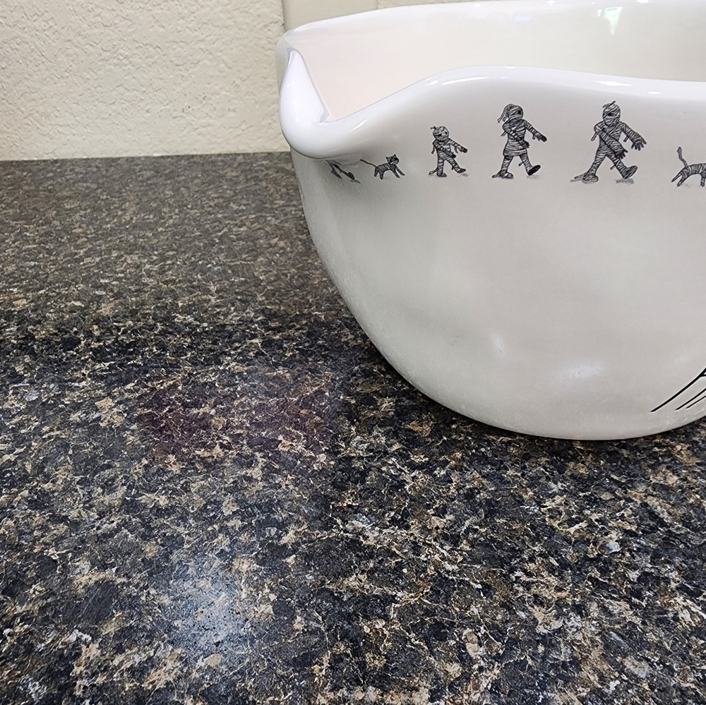 Rae Dunn HAPPY HALLOWEEN Mummy pattern Mixing Bowl - Picture 5 of 8